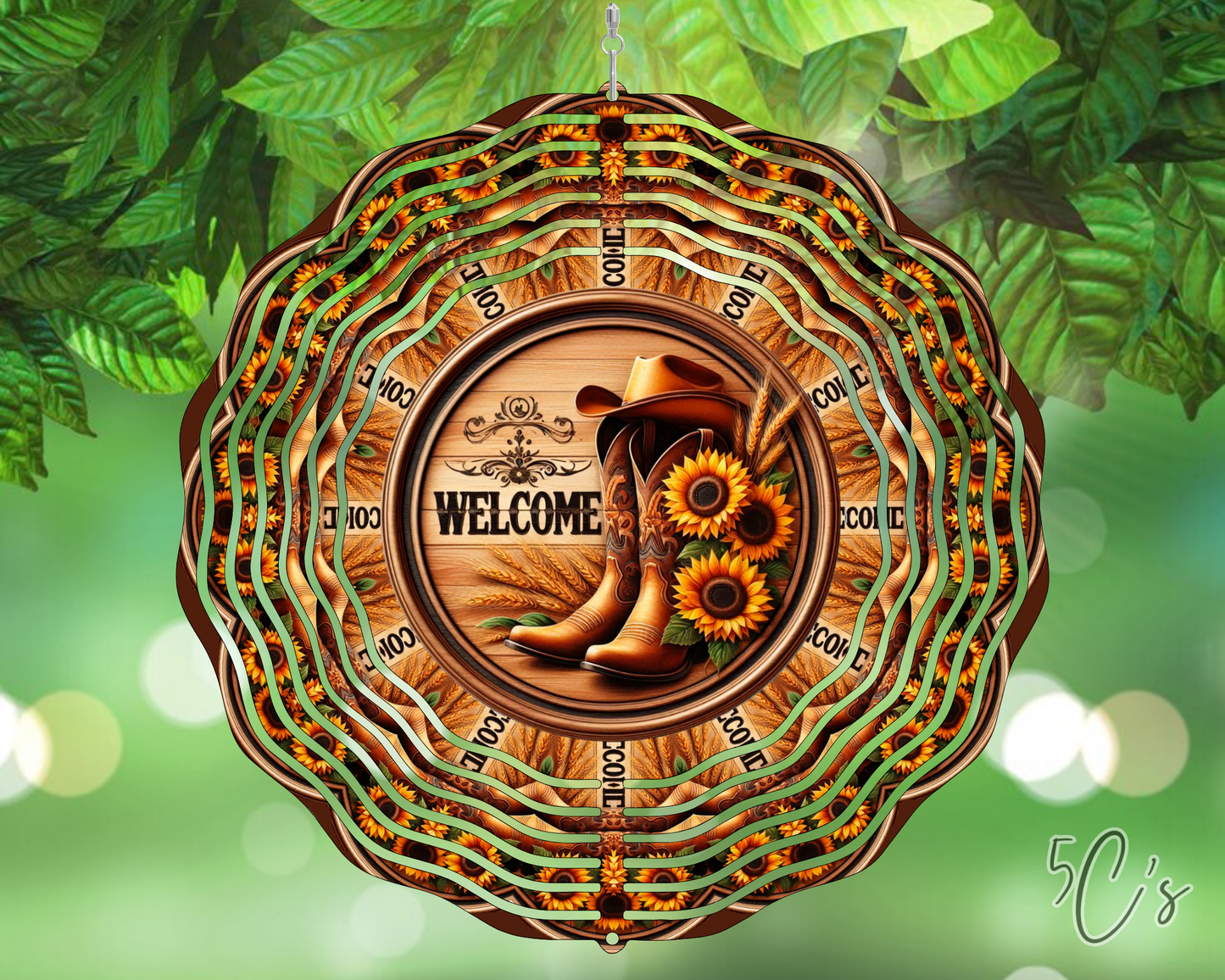 Country Welcome Wind Spinner