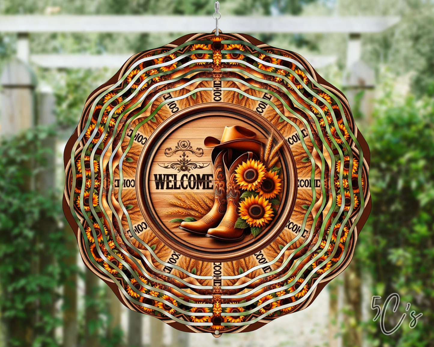 Country Welcome Wind Spinner