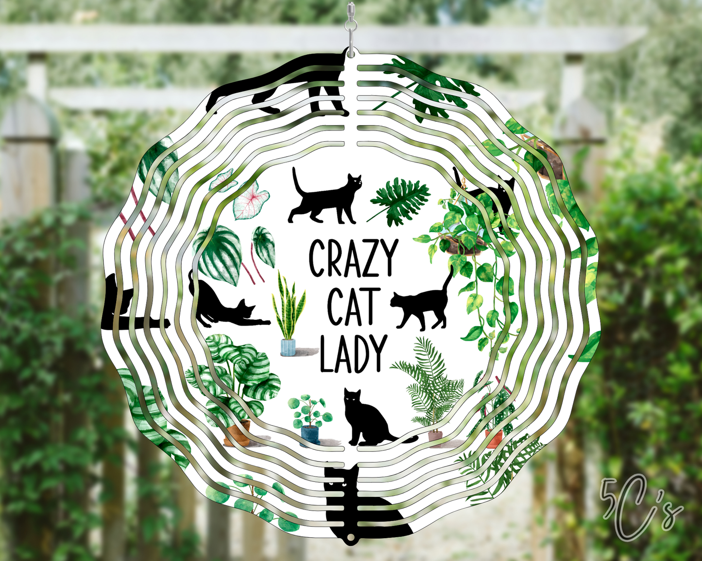 Crazy Cat Lady Wind Spinner