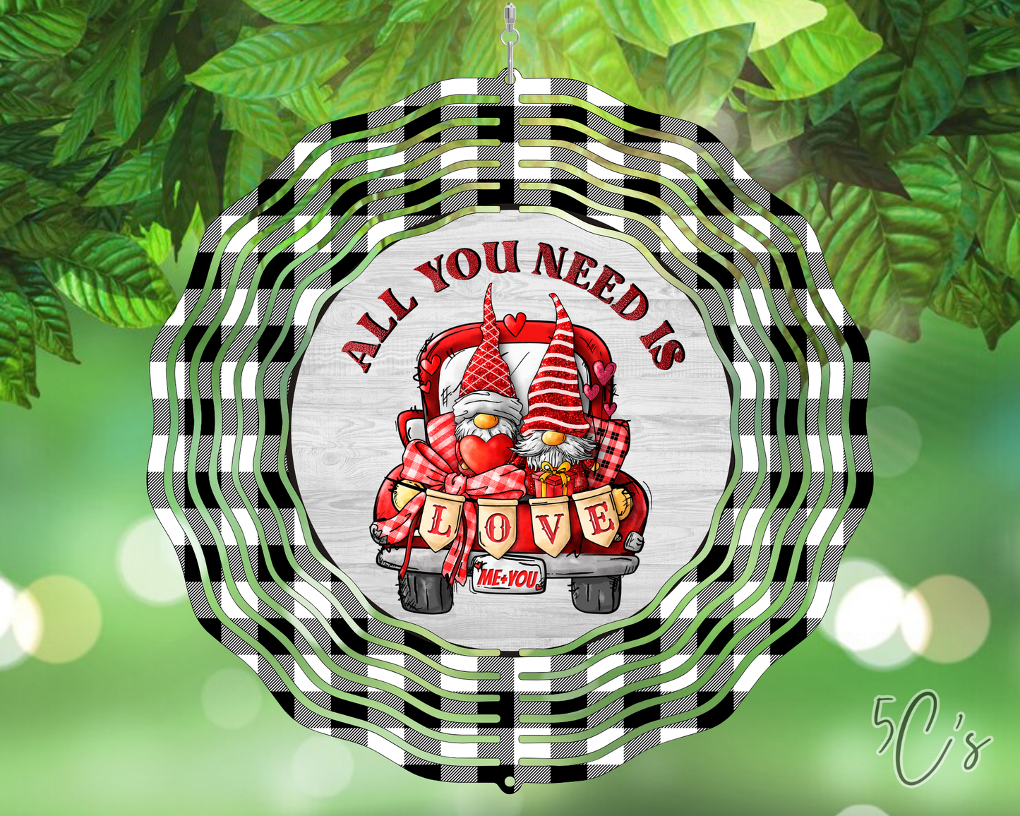 All You Need Is Love Gnomes Wind Spinner