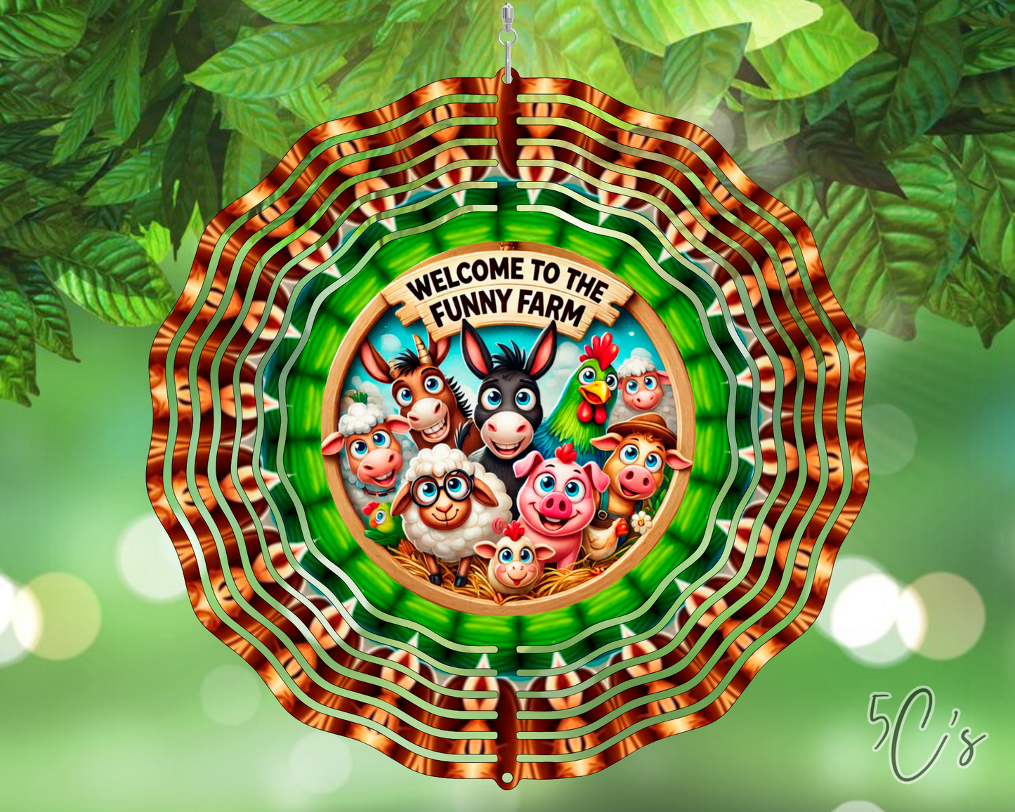 Welcome To The Funny Farm Wind Spinner