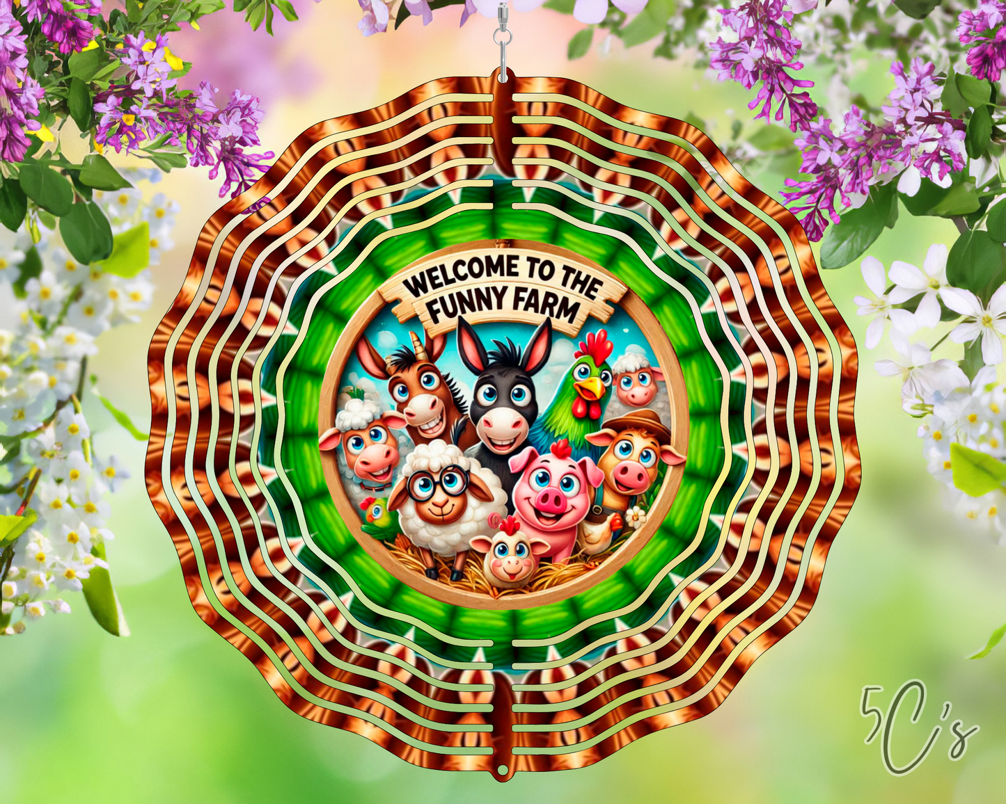 Welcome To The Funny Farm Wind Spinner