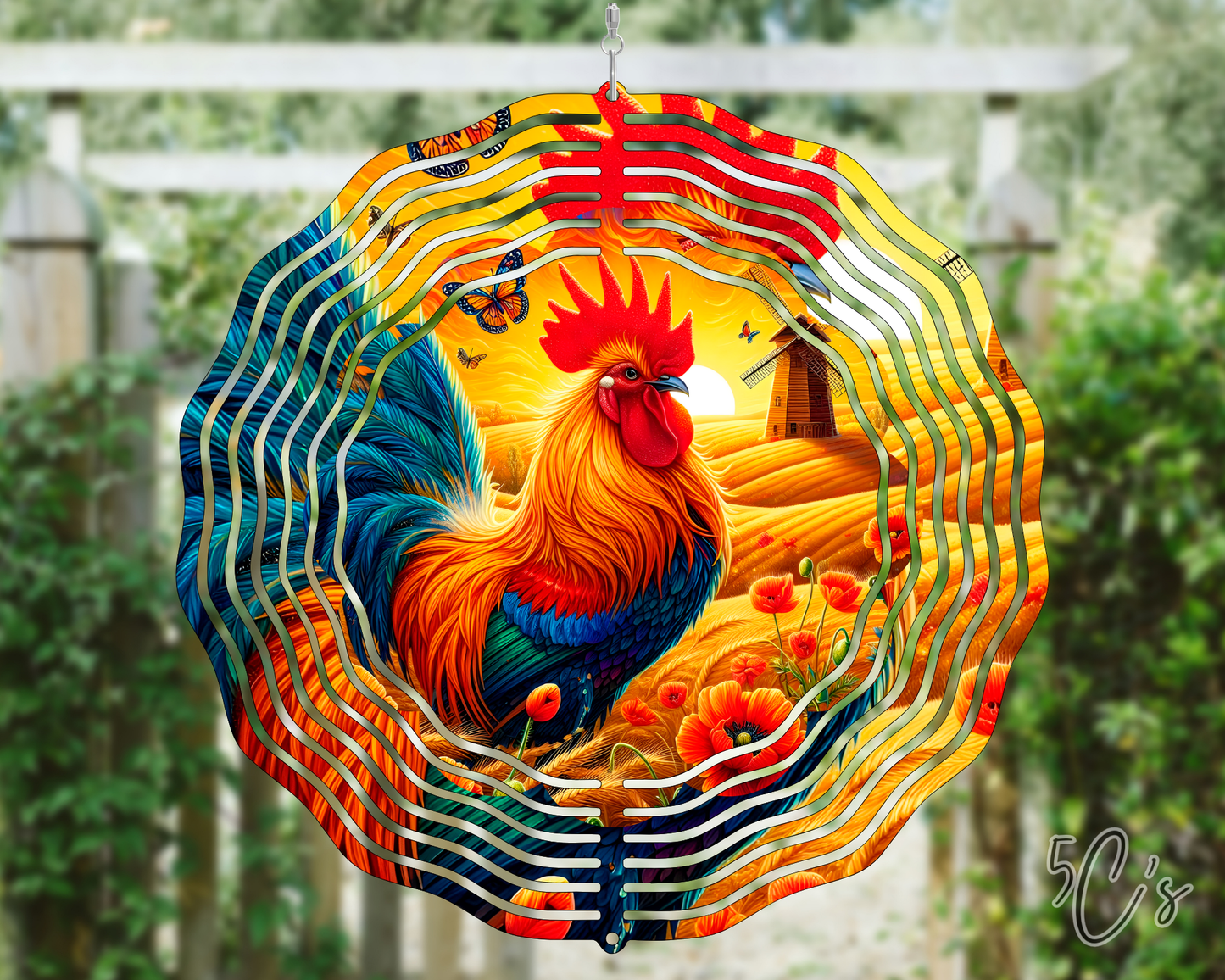 Red Rooster Wind Spinner