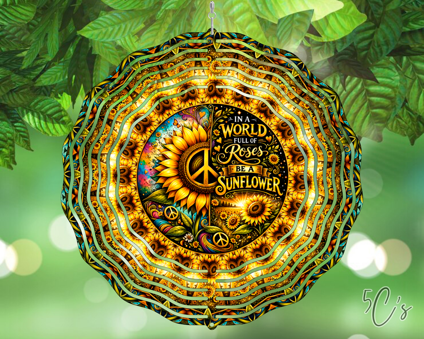 Be a Sunflower Wind Spinner