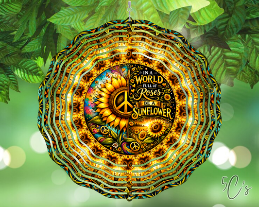 Be a Sunflower Wind Spinner