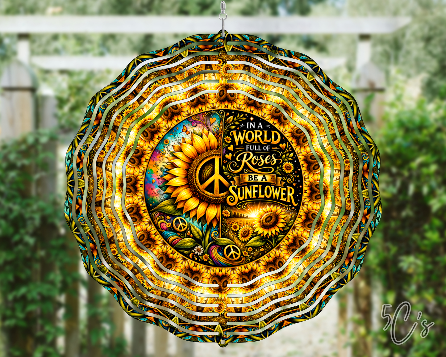 Be a Sunflower Wind Spinner