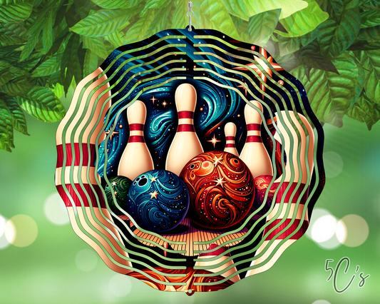Retro Bowling Pins Sport Wind Spinner