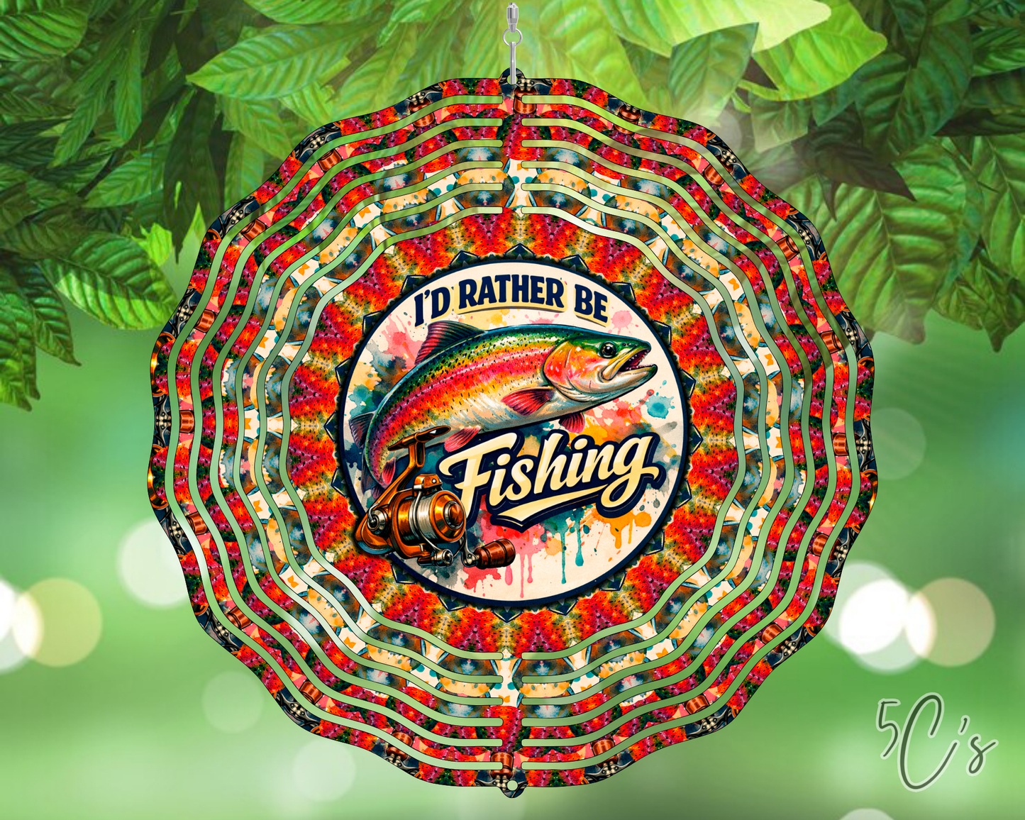 I'd Rather Be Fishing Wind Spinner