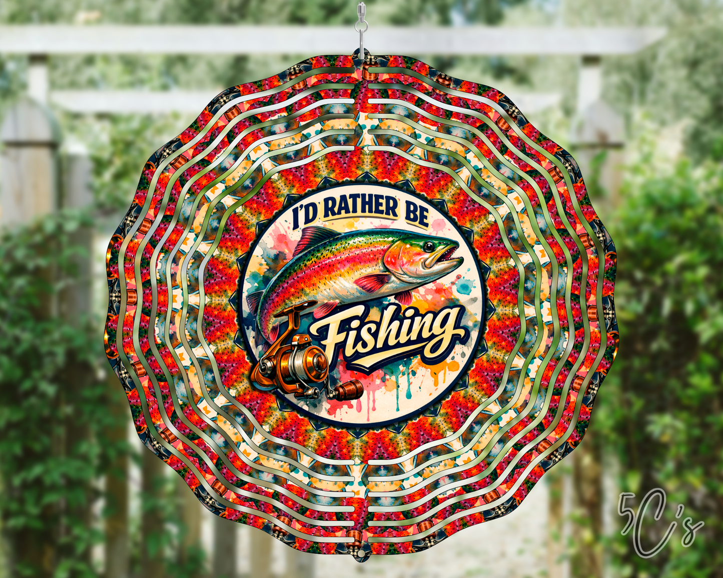 I'd Rather Be Fishing Wind Spinner