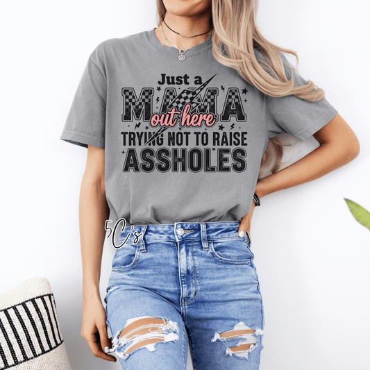 Checkered Sassy Mama Graphic Tee