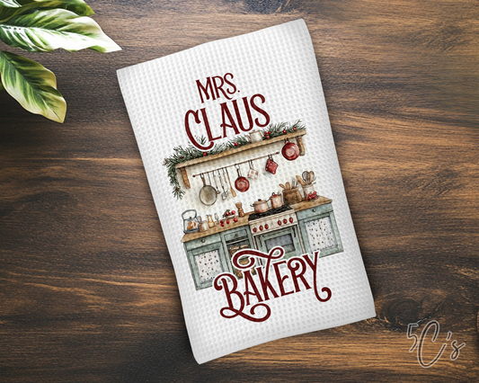 Mrs Claus Bakery Dish Towel