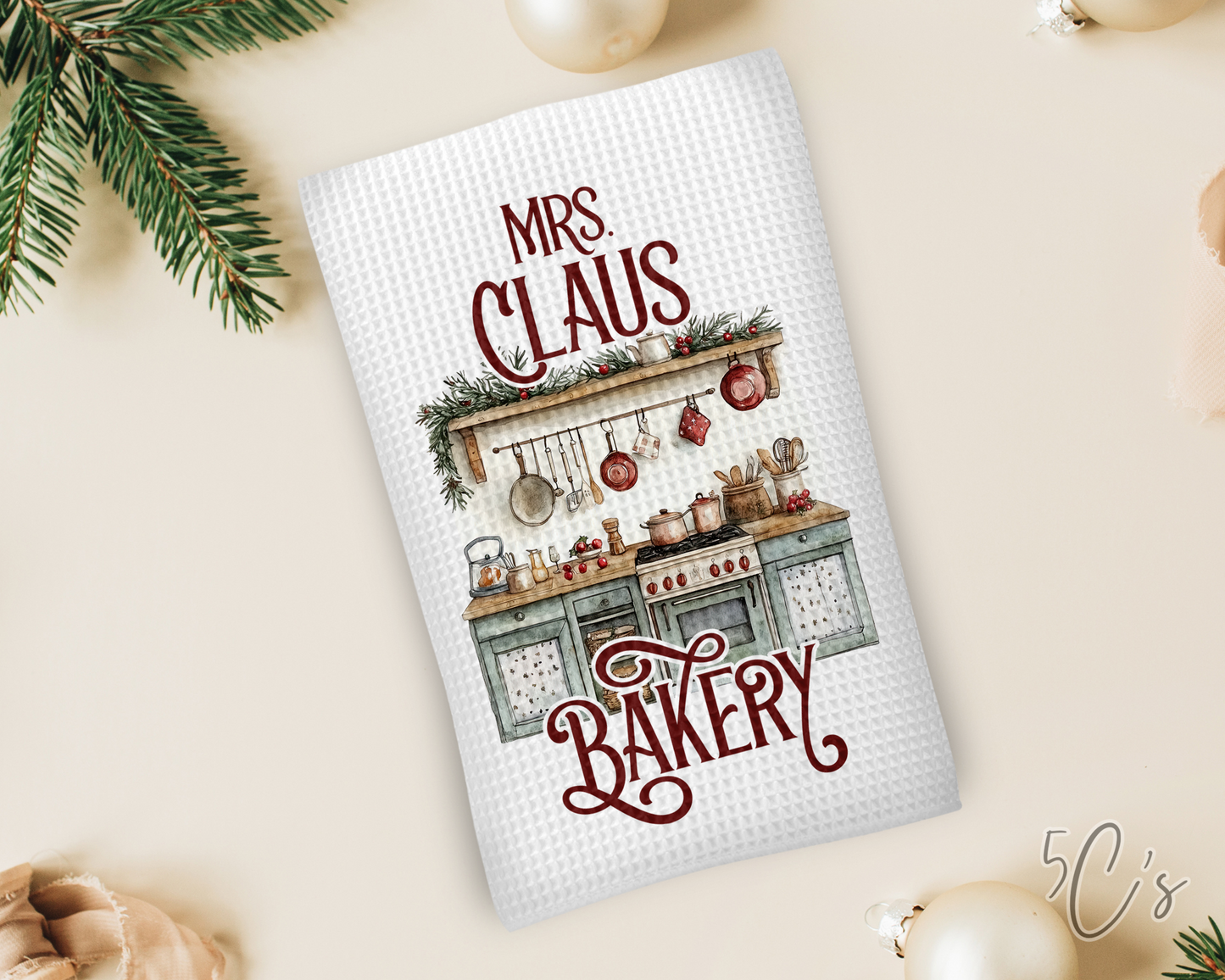 Mrs Claus Bakery Dish Towel