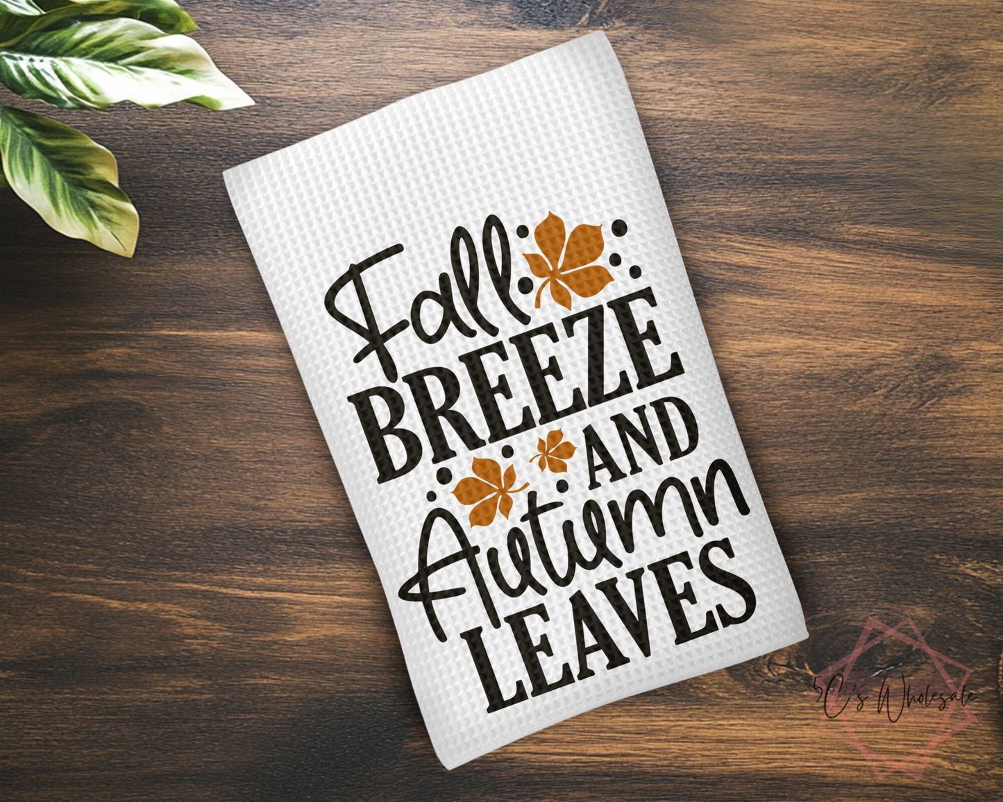 Fall Breeze & Autumn Leaves Dish Towel