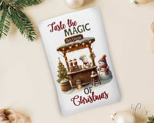 Taste The Magic Of Christmas Dish Towel