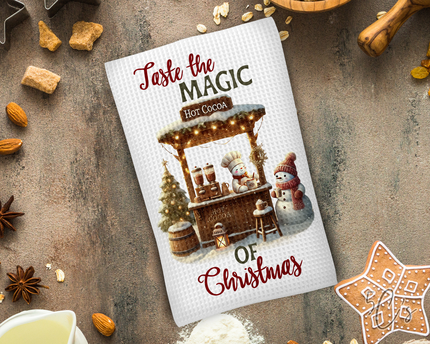 Taste The Magic Of Christmas Dish Towel