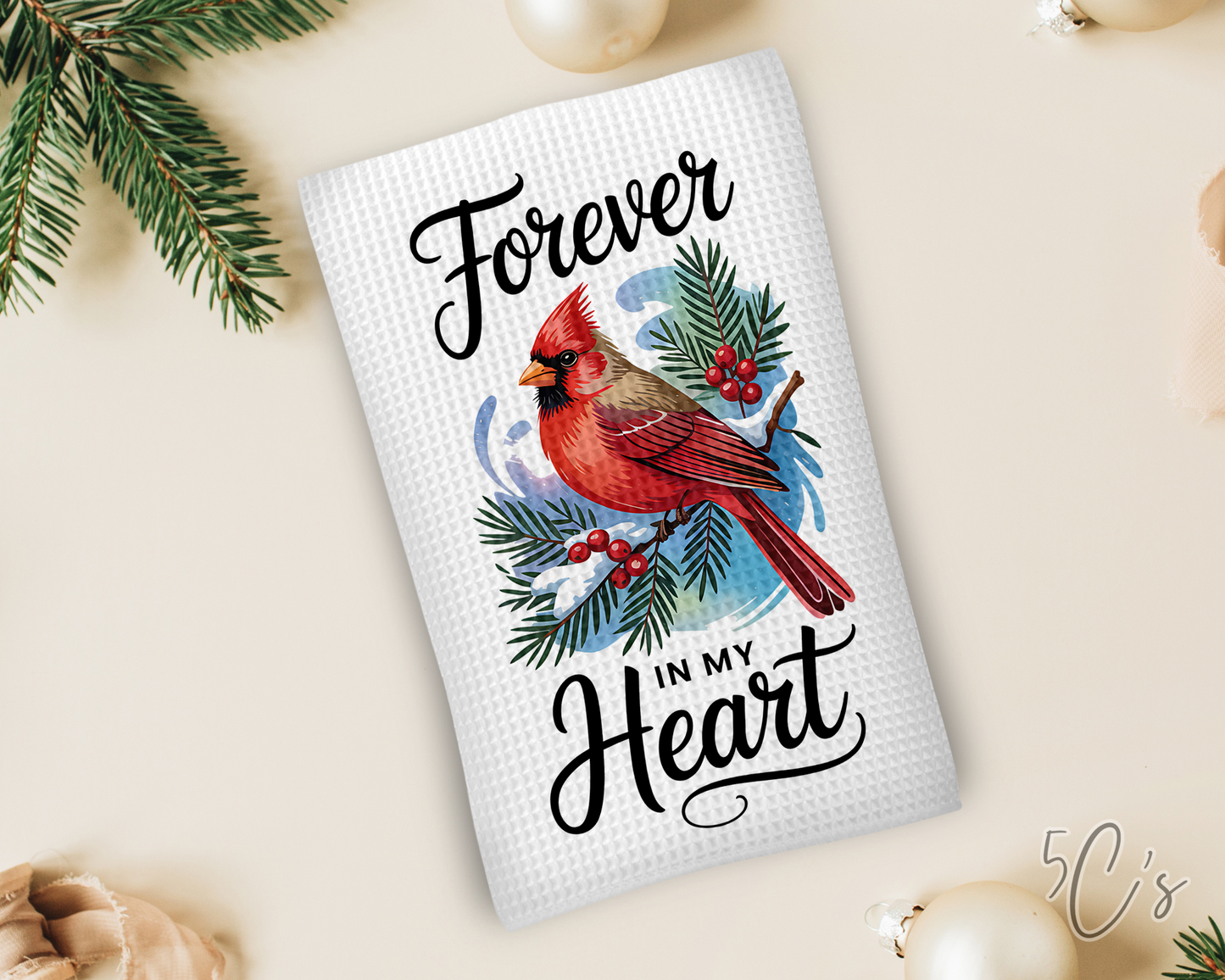 Forever In My Heart Dish Towel