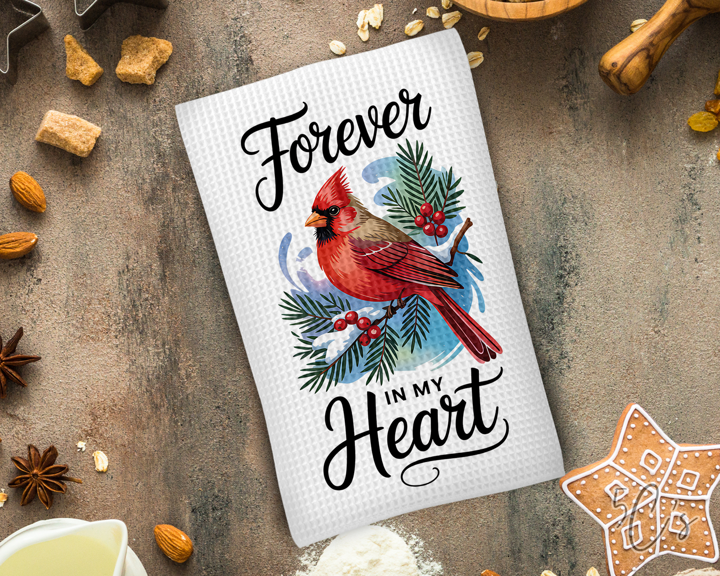 Forever In My Heart Dish Towel