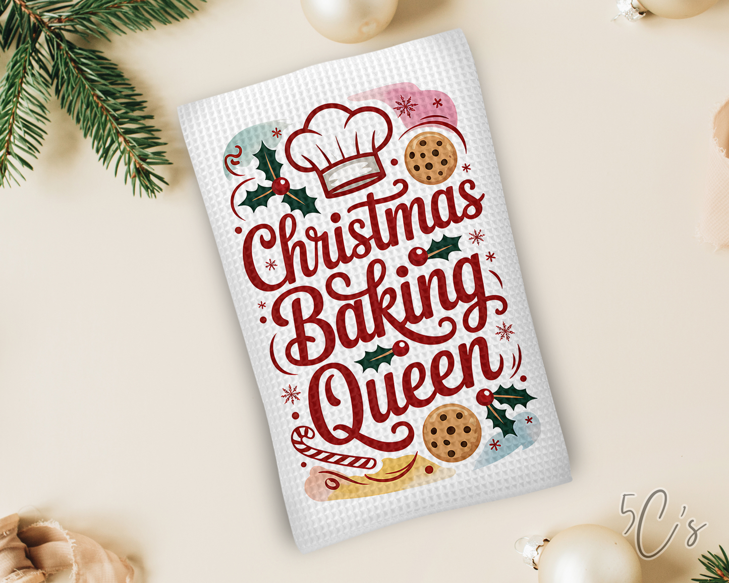 Christmas Baking Queen Dish Towel