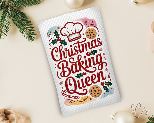 Christmas Baking Queen Dish Towel