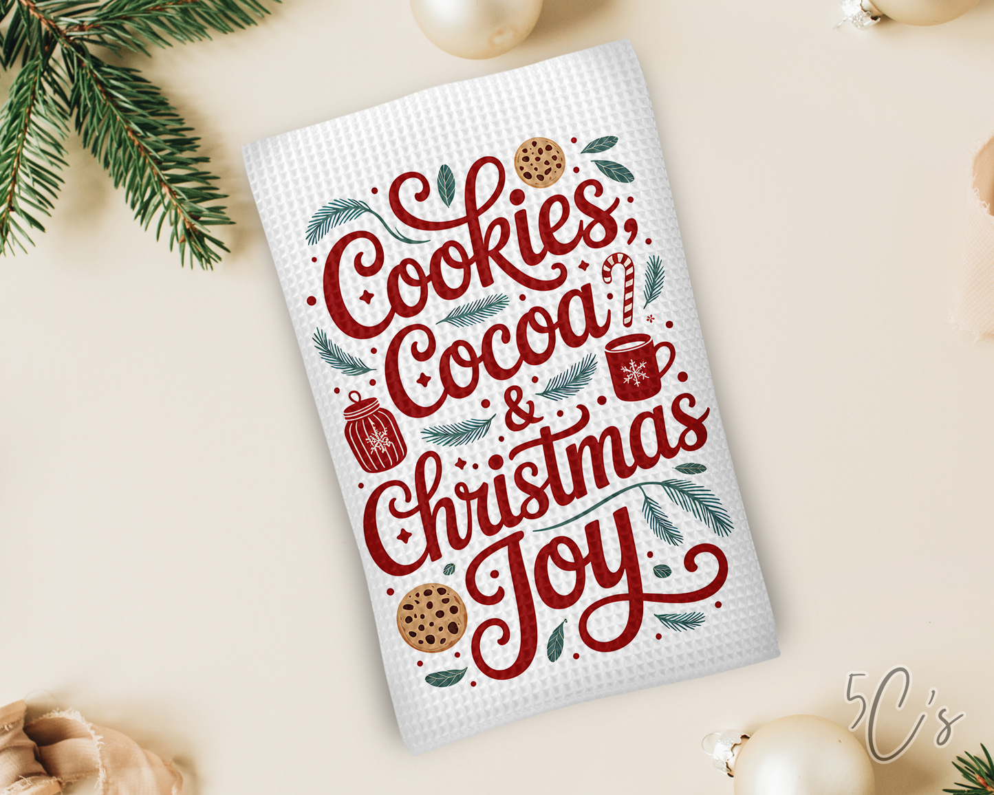Cookies Cocoa & Christmas Joy Dish Towel
