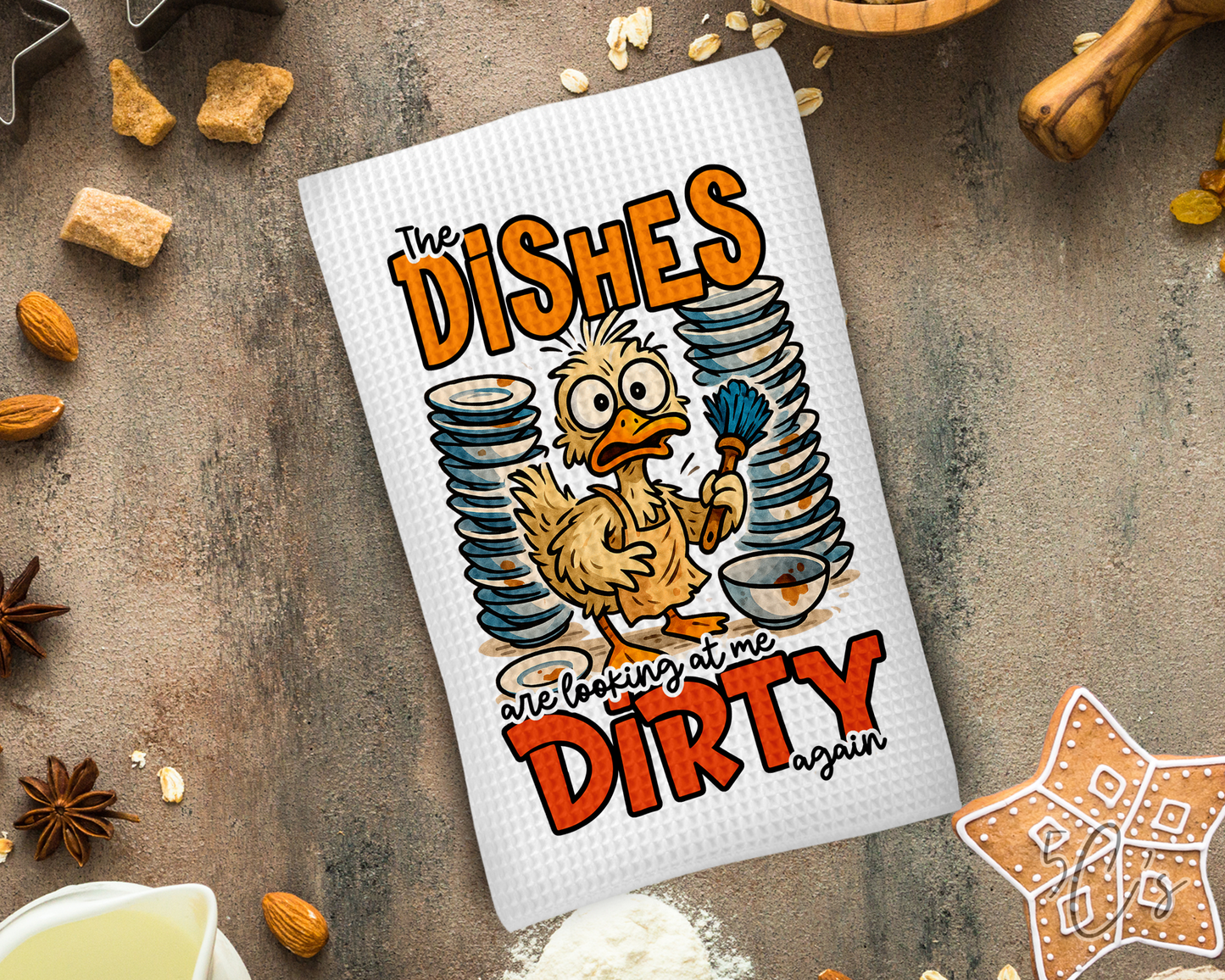 Looking At Me Dirty Dish Towel