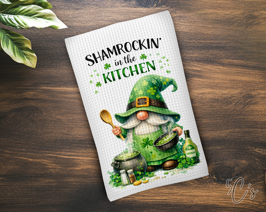 Shamrockin in the Kitchen Dish Towel