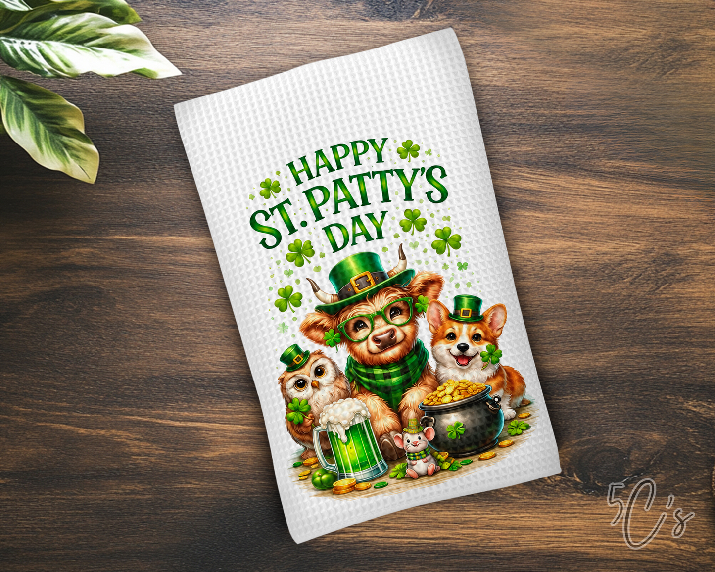 Happy St Patty's Day Dish Towel