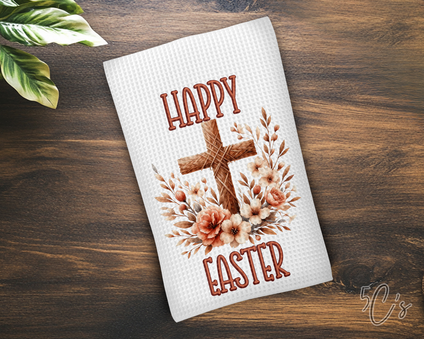 Easter Cross Dish Towel