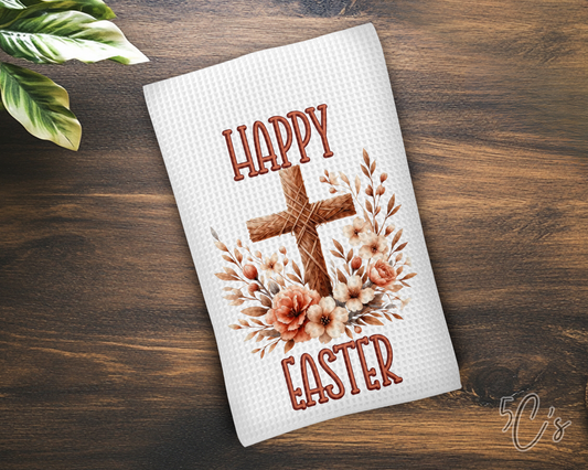 Easter Cross Dish Towel