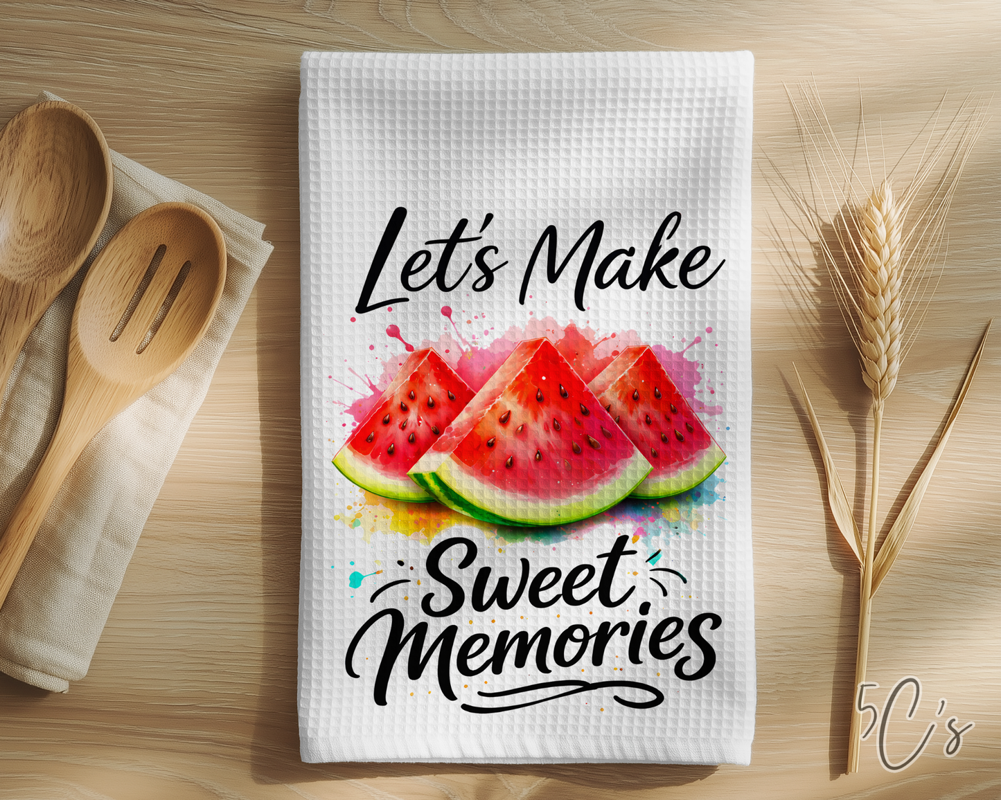 Let's Make Sweet Memories Dish Towel