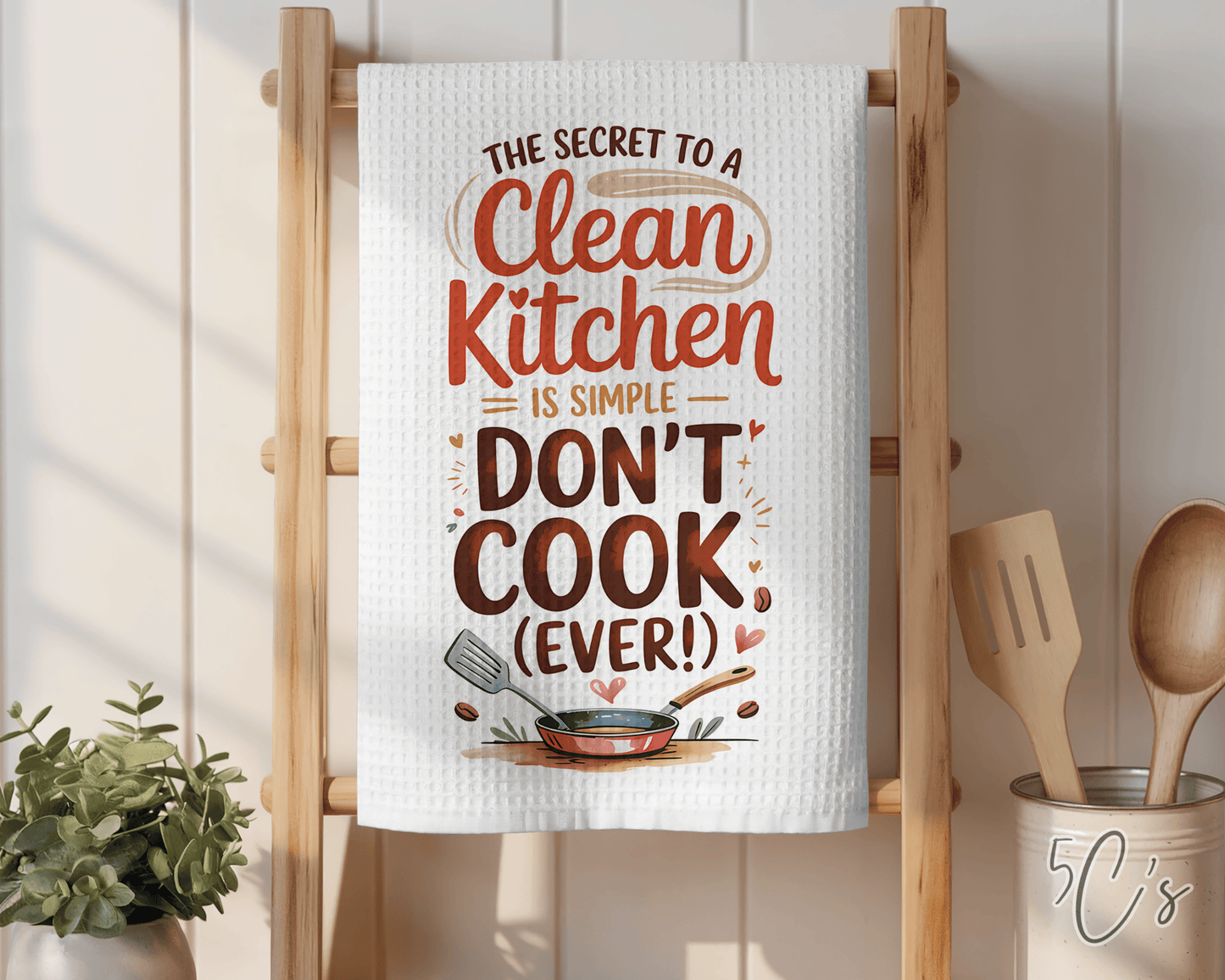 Clean Kitchen Simple Don't Cook Dish Towel