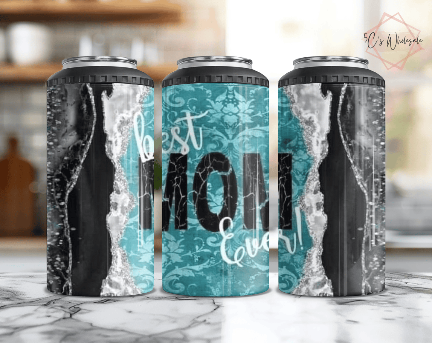 Best Mom Ever Blue Can Cooler