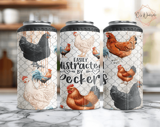 Easily Distracted by Peckers Can Cooler