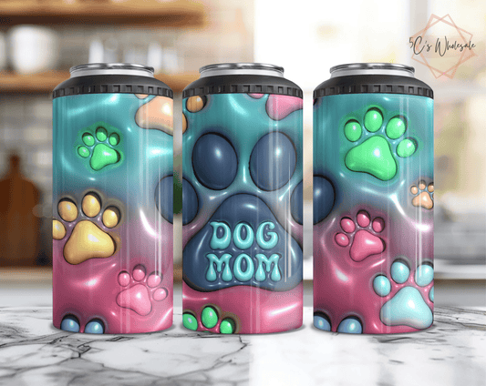 3D Inflated Dog Mom Can Cooler