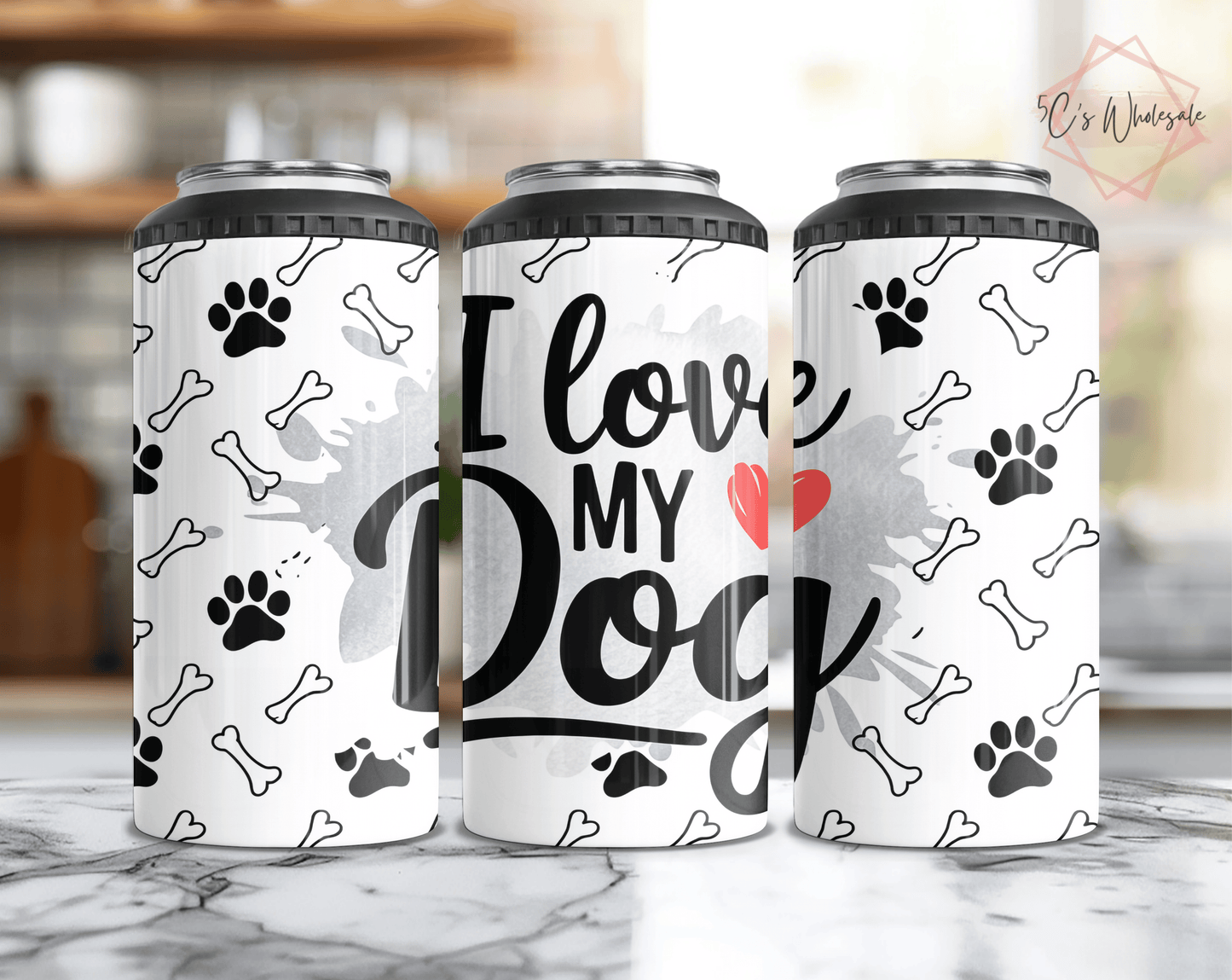 I Love My Dog Can Cooler