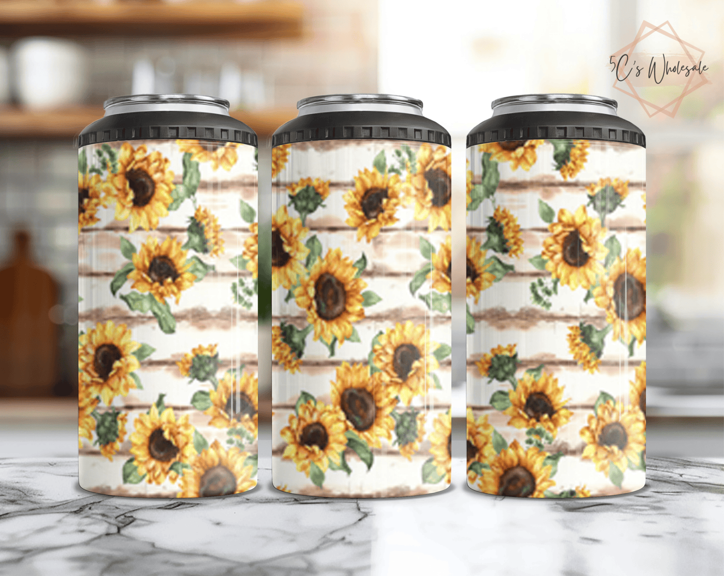 Sunflowers Can Cooler