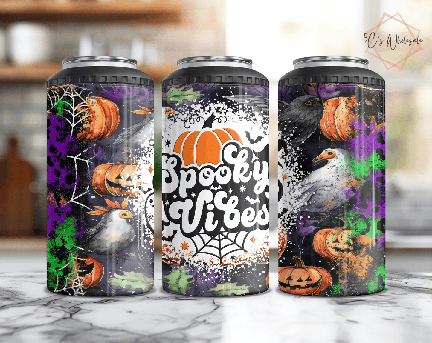 Spooky Vibes Can Cooler
