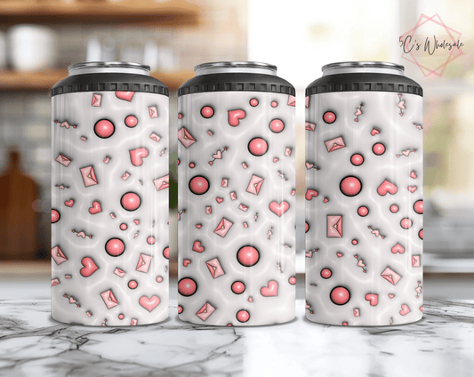 3D Inflated Valentines Day Can Cooler