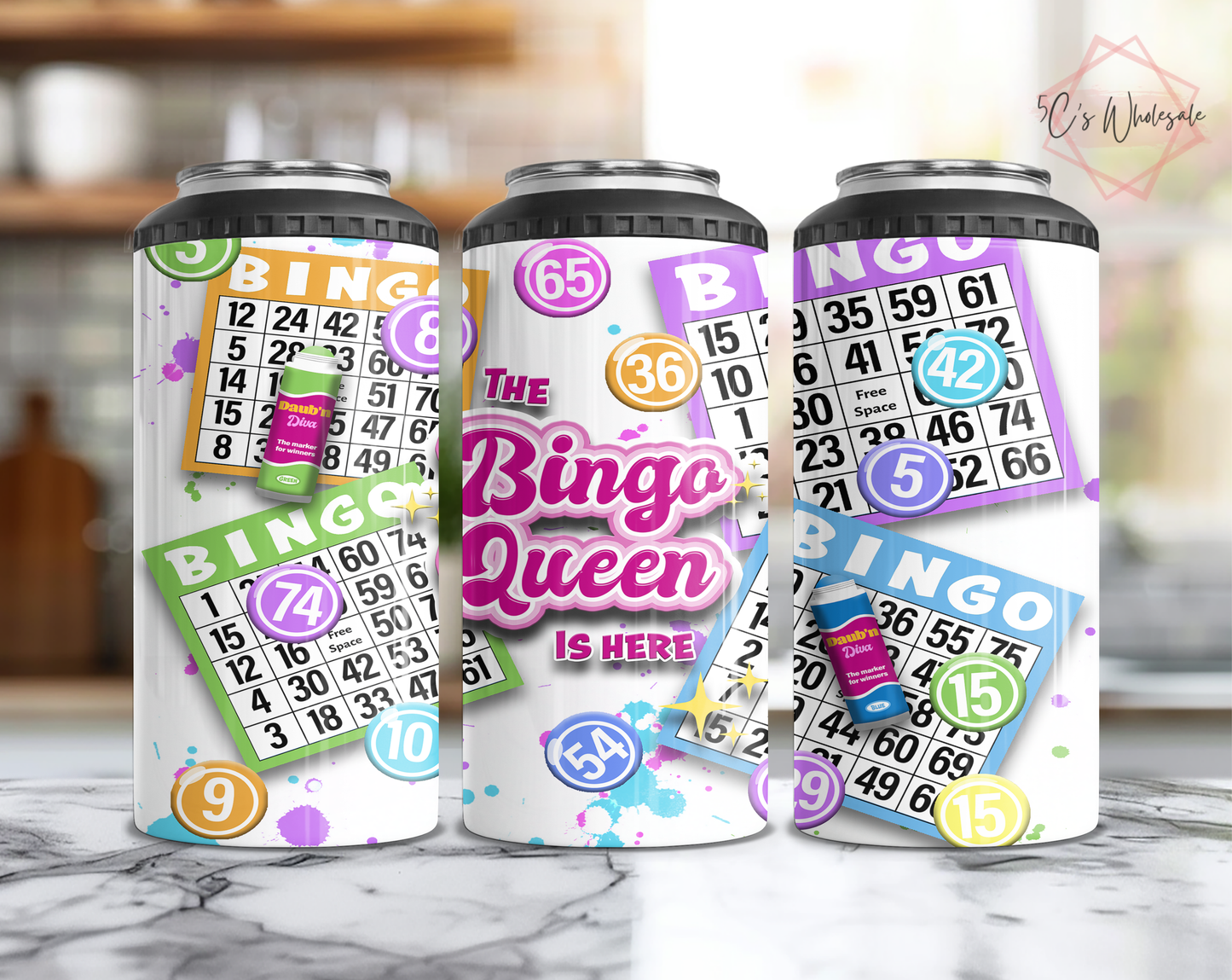 Bingo Queen is Here Can Cooler