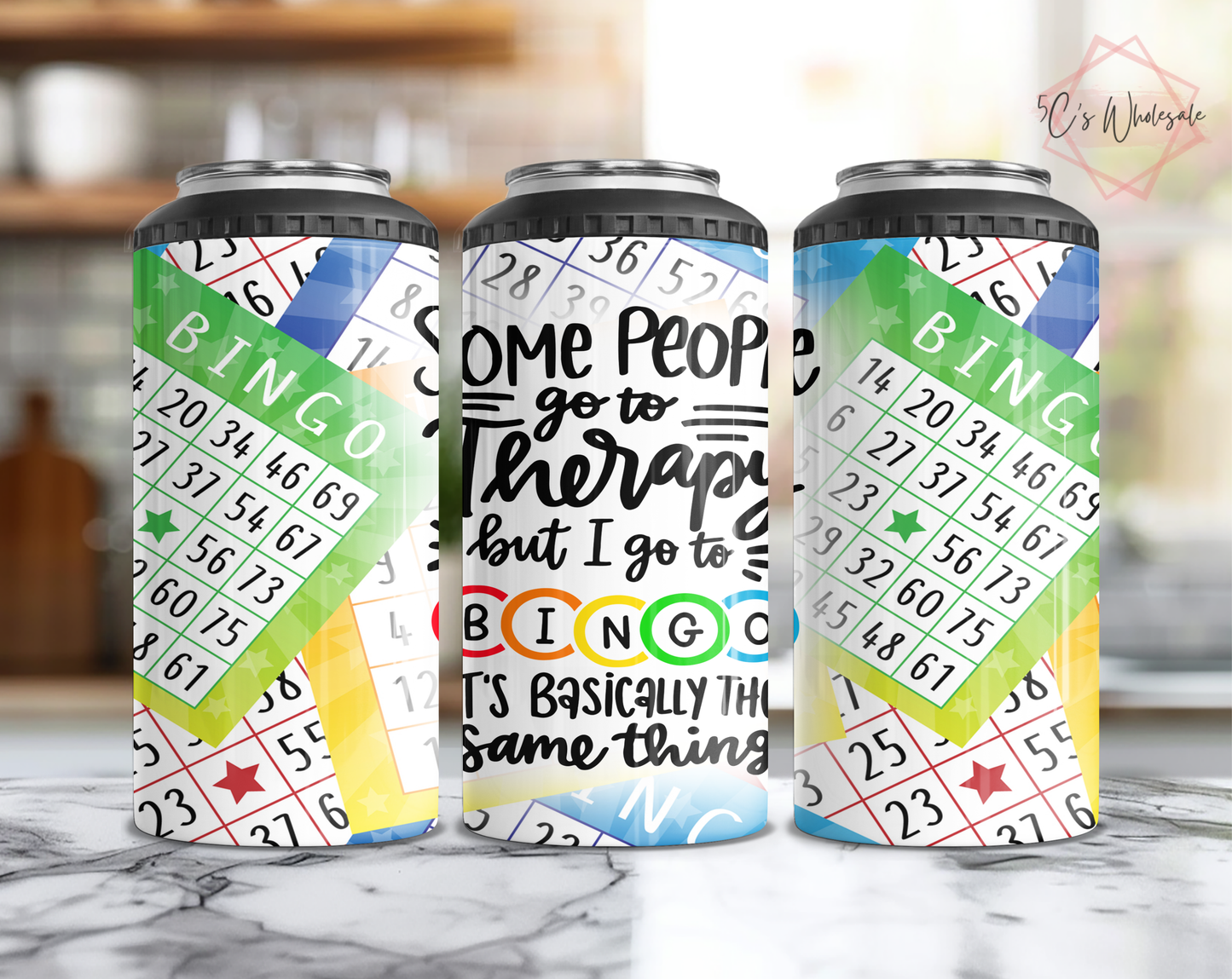 Therapy Bingo Can Cooler