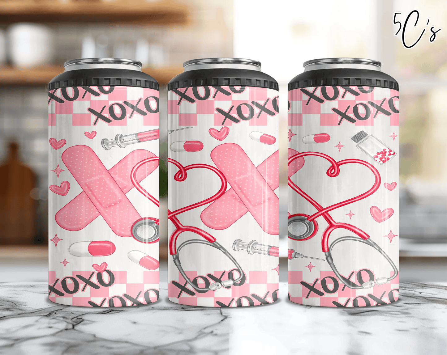 XOXO Nurse Can Cooler