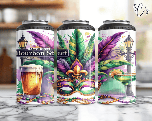 Mardi Gras Bourbon Street Can Cooler