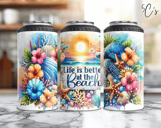 Life Is Better At The Beach Can Cooler