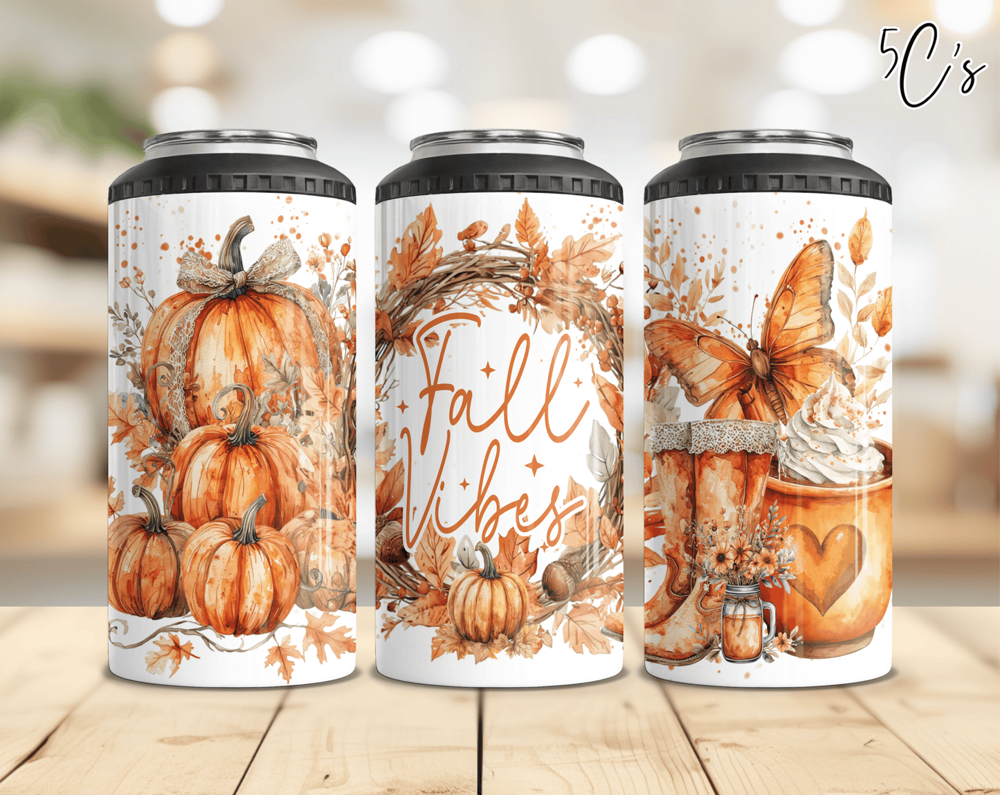 Fall Vibes Can Cooler